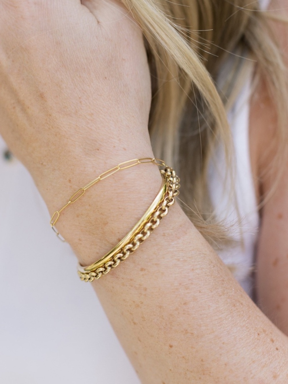 14k Solid Gold Maya Brenner Rolo Bracelet - Picture 5 of 5